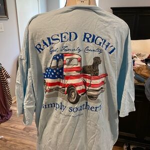 Simply Southern Men's Blue Graphic T-Shirt